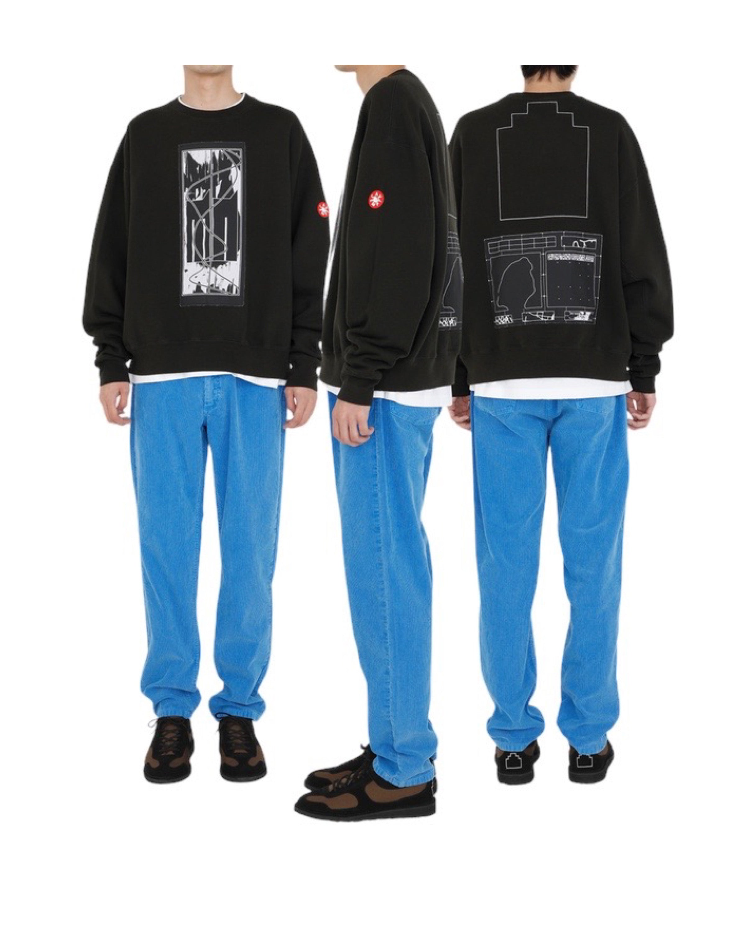 【C.E】TRAJECTORY CREW NECK - BLACK