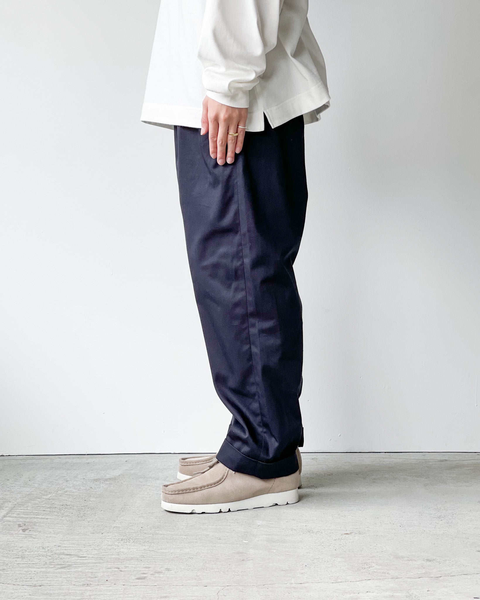 TapWater   Cotton Chino Tuck Trousers