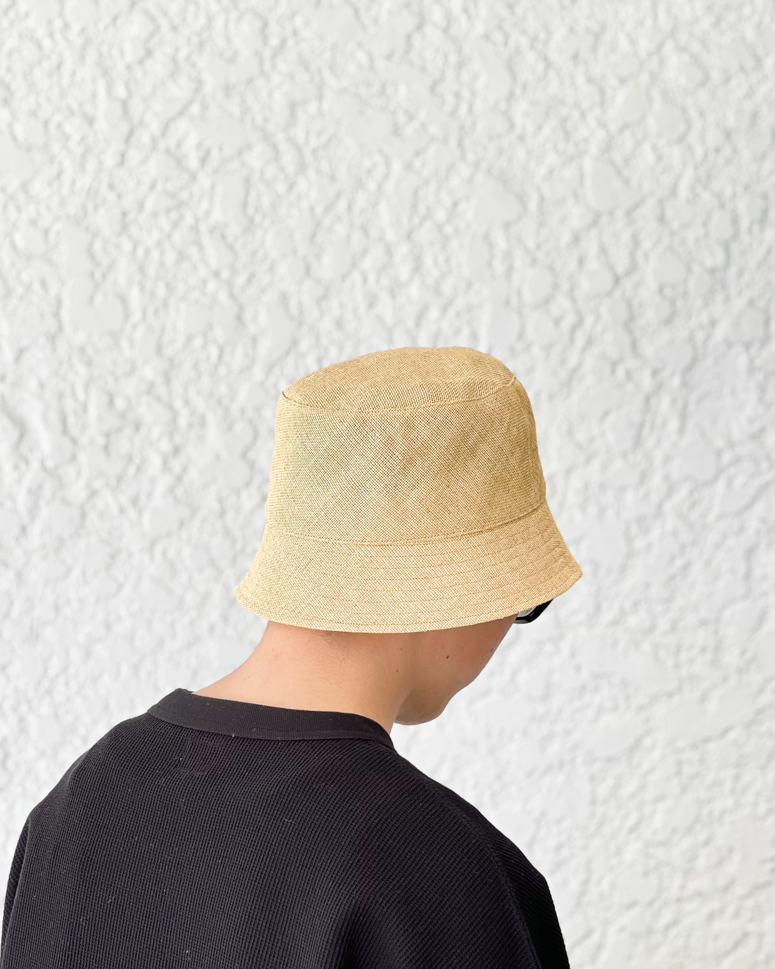 [KIJIMA TAKAYUKI] PAPER CLOTH BUCKET HAT - BEIGE