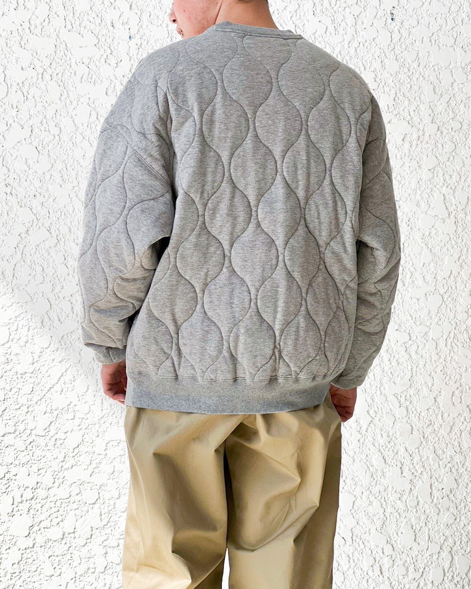 【SOFTHYPHEN】QUILTED PULLOVER - GRAY