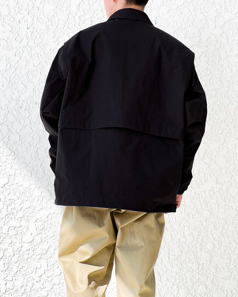 SOFTHYPHEN】ZIP POCKET BENCH JACKET - BLACK – pan-kanazawa