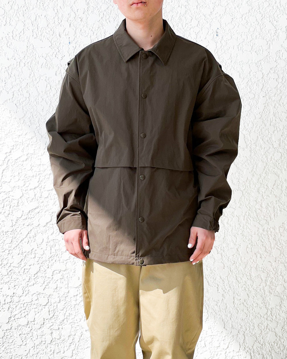 SOFTHYPHEN] ZIP POCKET BENCH JACKET - OLIVE – pan-kanazawa