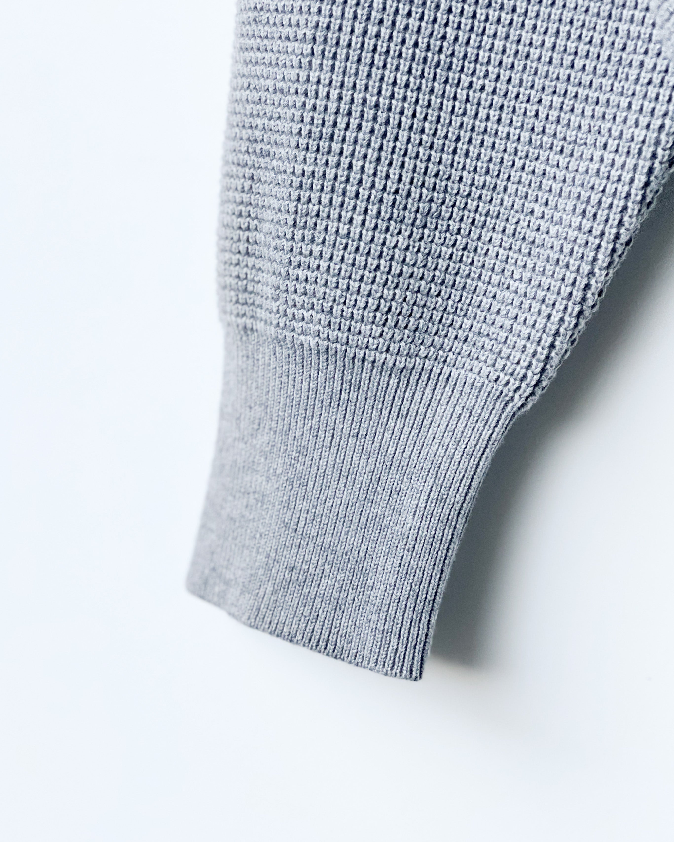 【BODHI】COTTON CASHMERE WAFFELE SLEEVE - GRAY