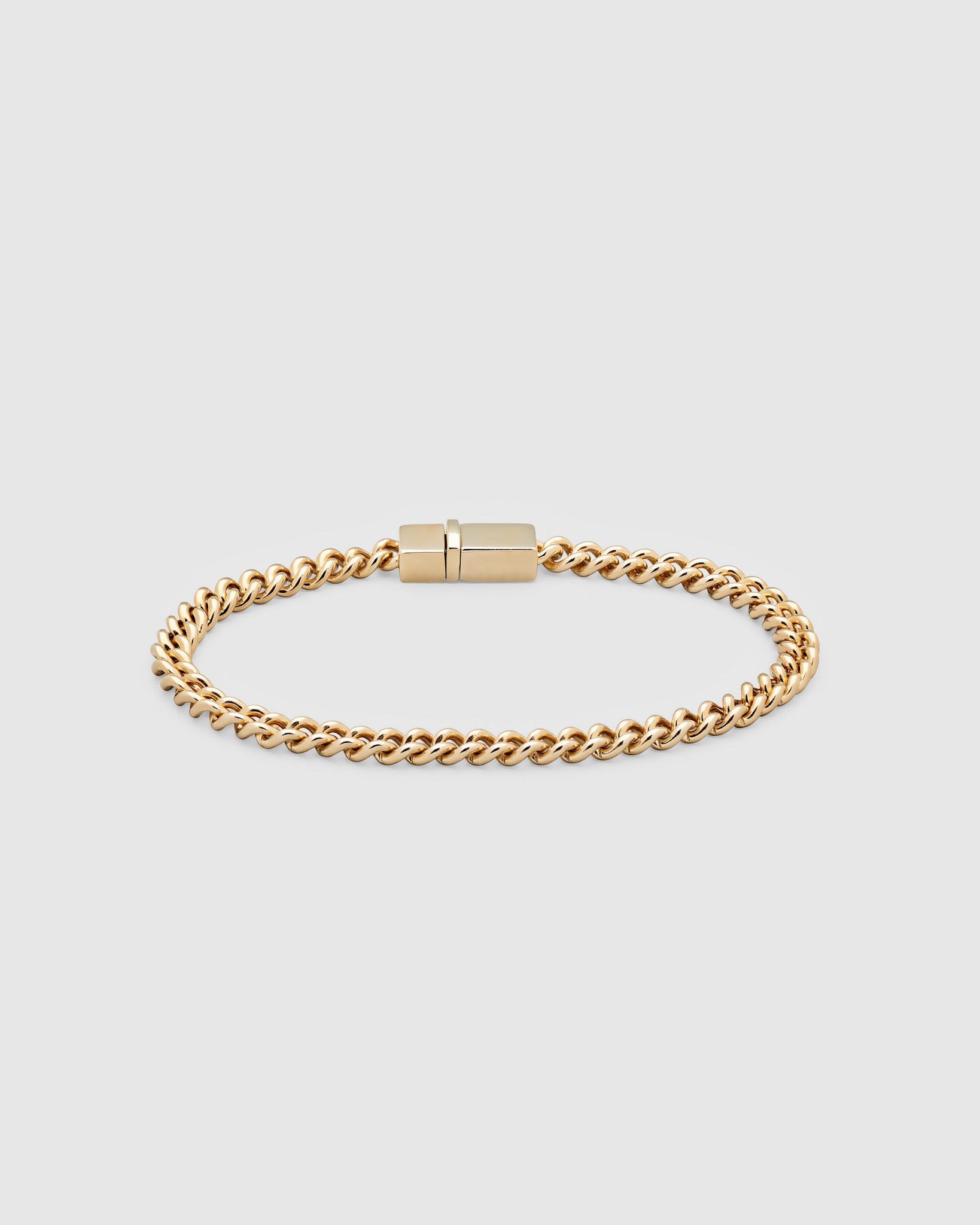 [TOM WOOD] ROUNDED CURB BRACELET THIN GOLD