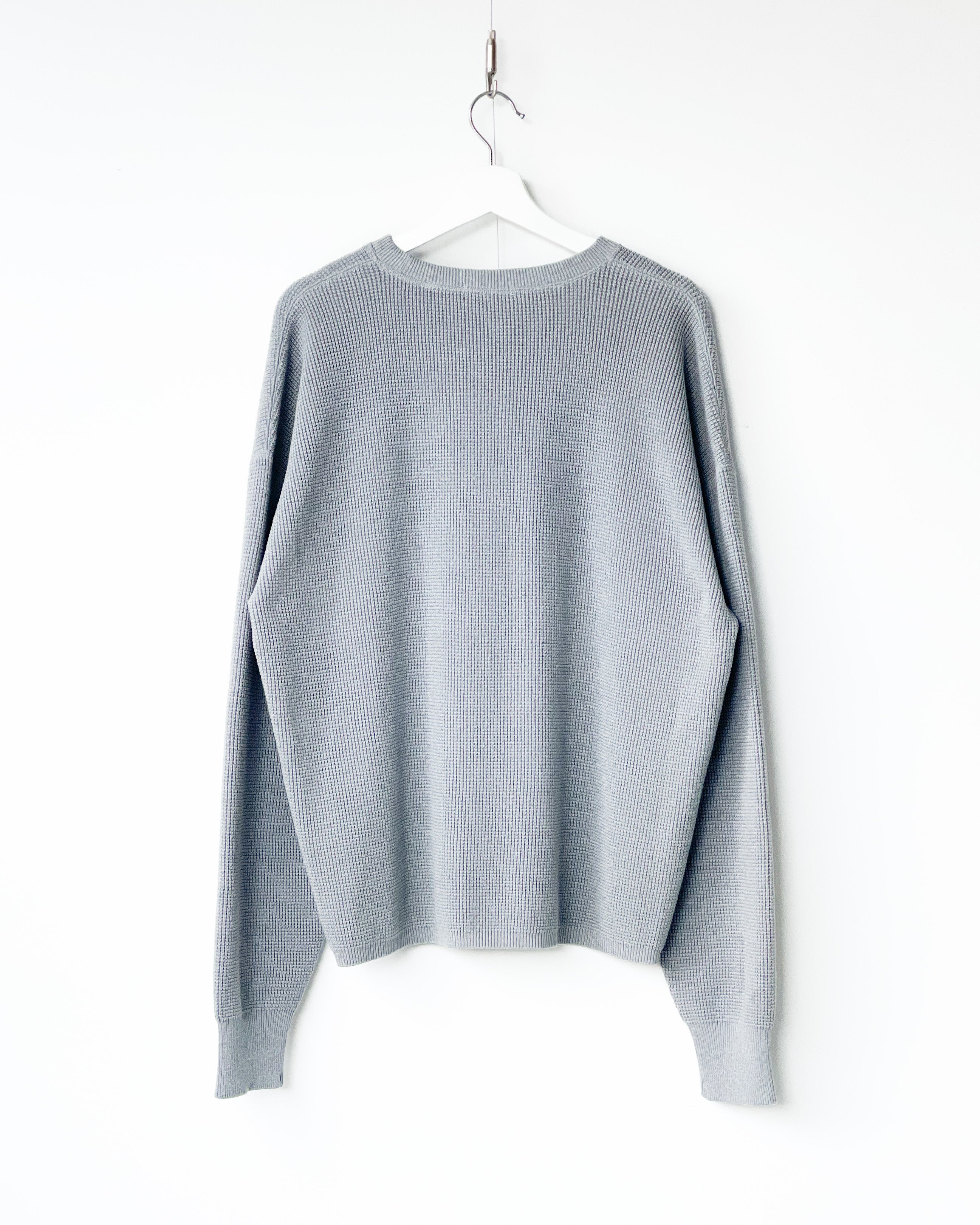 【BODHI】COTTON CASHMERE WAFFELE SLEEVE - GRAY
