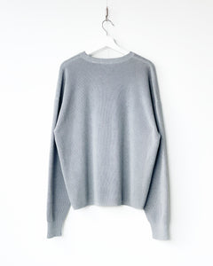 【BODHI】COTTON CASHMERE WAFFELE SLEEVE - GRAY