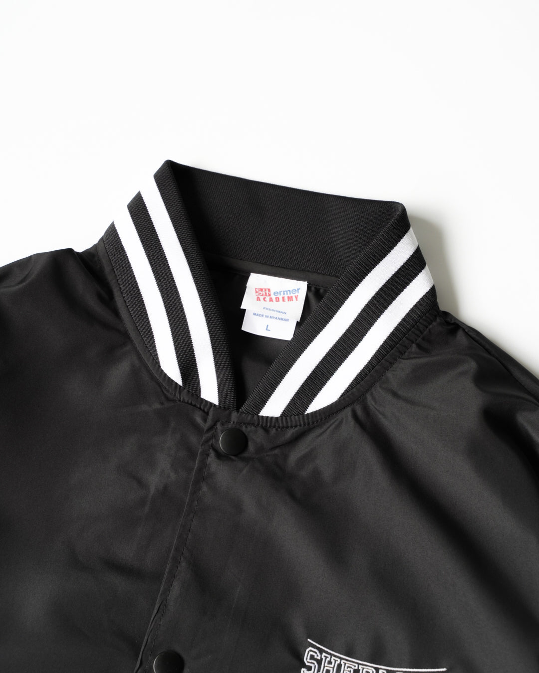 SHERMER ACADEMY】PAN EXCLUSIVE NYLON STADIUM JKT - BLACK – pan