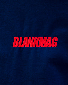 【BLANKMAG】PAN EXCLUSIVE BLANKMAG  LOGO EMB S/S TEE - NAVY