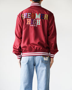 【SHERMER ACADEMY】PAN EXCLUSIVE NYLON STADIUM JKT - BURGUNDY