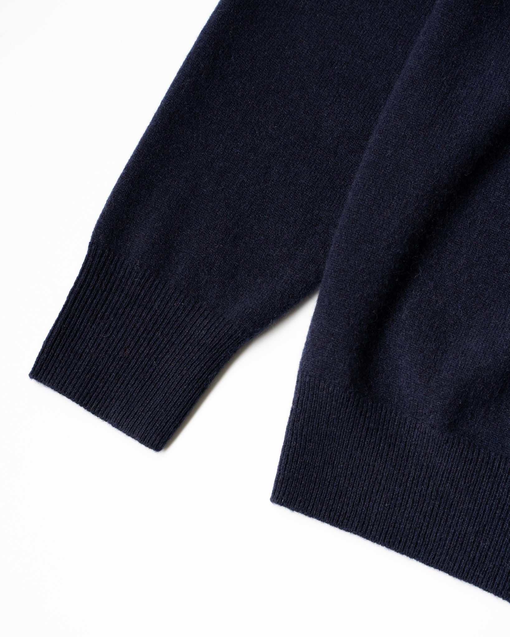 [BODHI] PLAIN CASHMERE SWEATER - NAVY